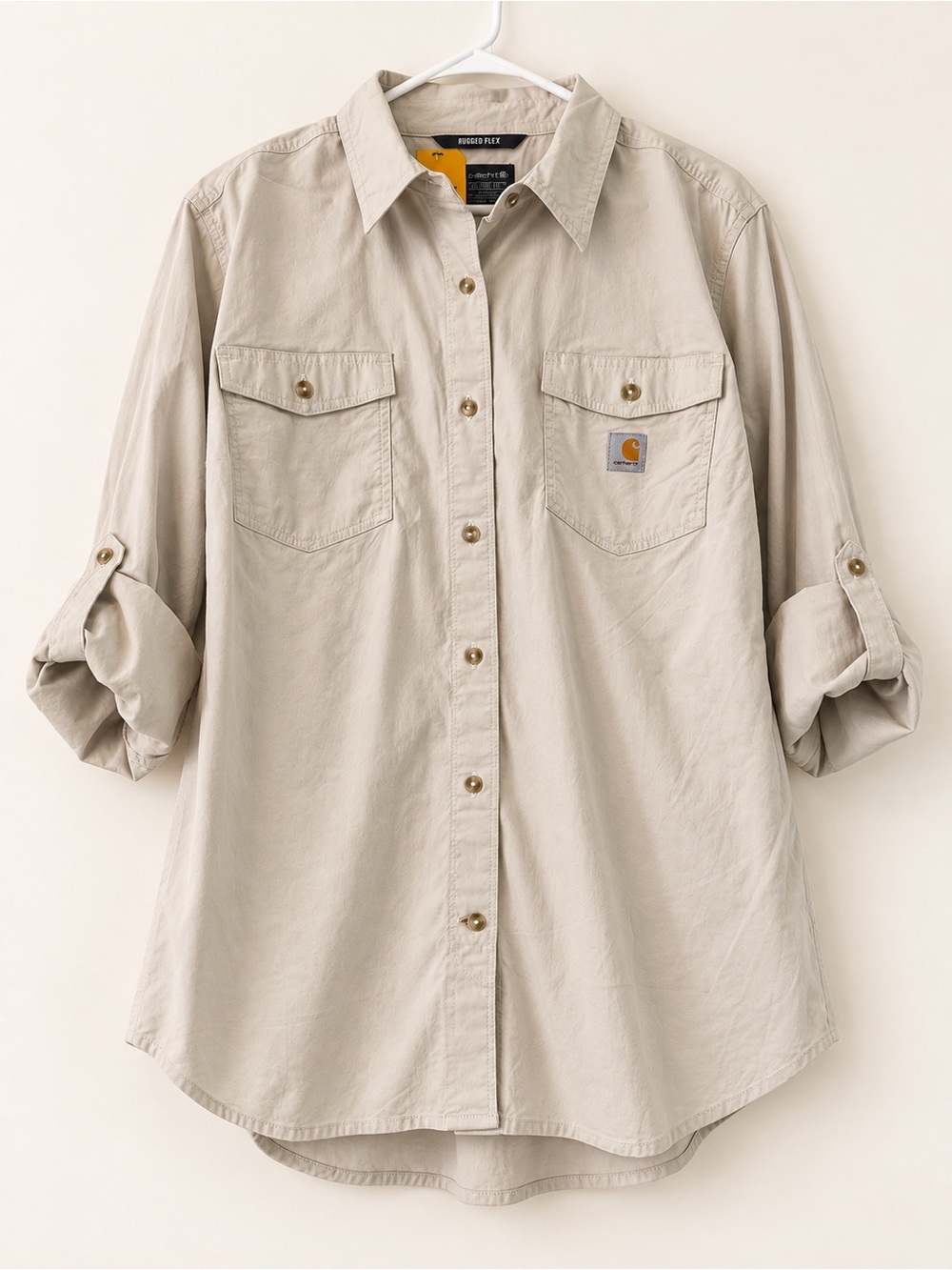Carhartt Women's Long-Sleeve Work Shirt — Light Beige